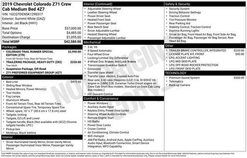 2019 Chevrolet Colorado Z71