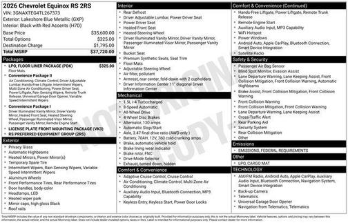 2026 Chevrolet Equinox AWD RS
