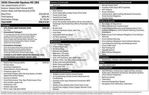 2026 Chevrolet Equinox AWD RS