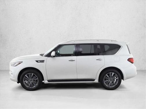 Moonstone White 2021 INFINITI QX80 Luxe