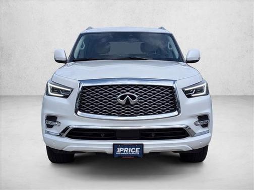 Moonstone White 2021 INFINITI QX80 Luxe