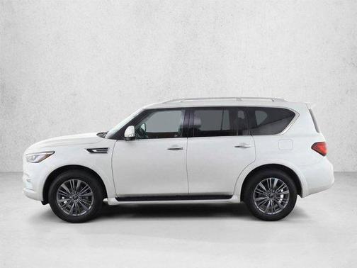 Moonstone White 2021 INFINITI QX80 Luxe