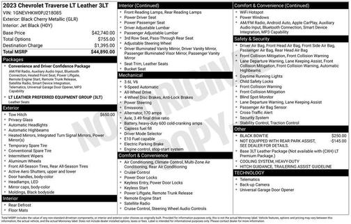 2023 Chevrolet Traverse LT Leather