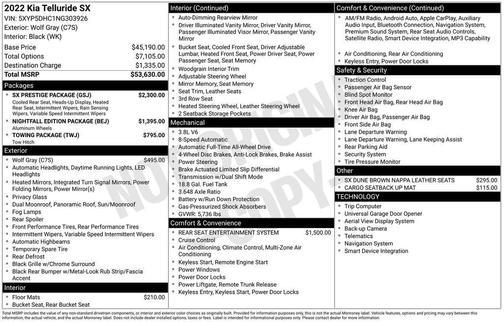 2022 Kia Telluride SX