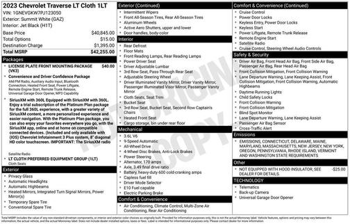 2023 Chevrolet Traverse LT Cloth