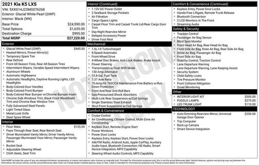2021 Kia K5 LXS