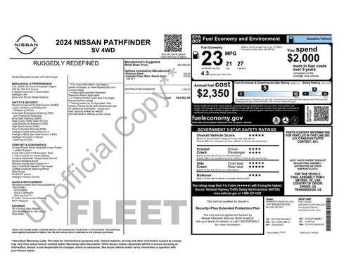 2024 Nissan Pathfinder SV 4WD