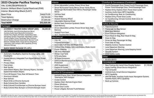 2023 Chrysler Pacifica Touring L