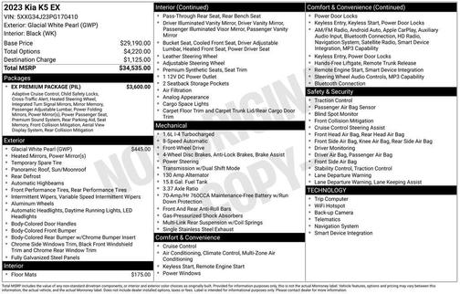 2023 Kia K5 EX