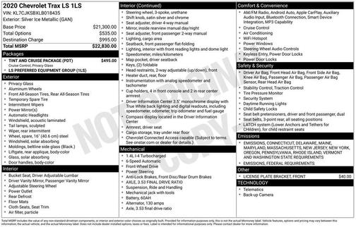 2020 Chevrolet Trax LS