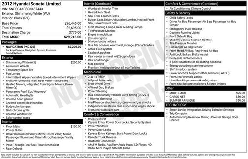 2012 Hyundai SONATA Limited