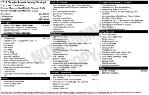 2014 Chrysler Town & Country Touring-L