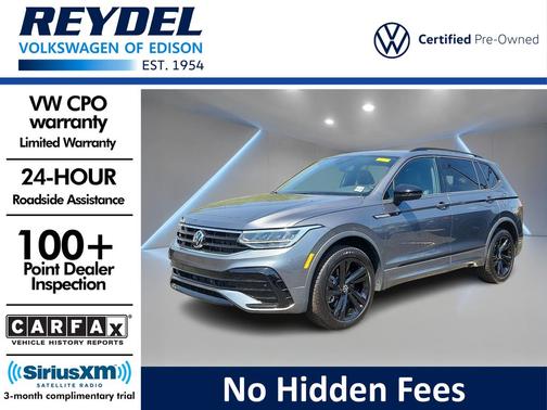 Platinum Gray Metallic 2024 Volkswagen Tiguan 2.0T SE R-Line Black