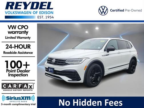 Opal White Pearl Effect 2023 Volkswagen Tiguan 2.0T SE R-Line Black