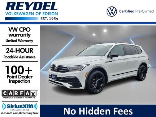 Opal White Pearl Effect 2024 Volkswagen Tiguan 2.0T SE R-Line Black