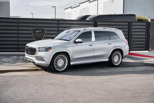 Obsidian Black Metallic (Satin Silver Wrap) 2021 Mercedes-Benz Maybach GLS 600 4MATIC