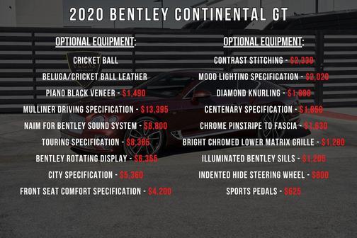 2020 Bentley Continental GT First Edition