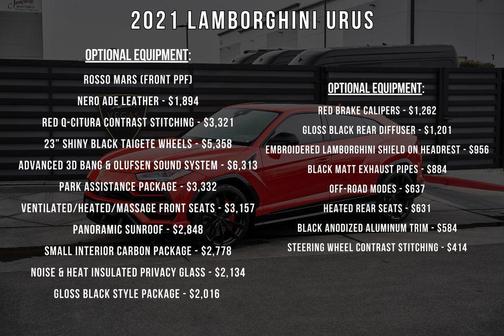 Rosso Mars Metallic 2021 Lamborghini Urus Graphite Capsule