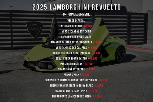 Verde Scandal Metallic 2025 Lamborghini Revuelto Base