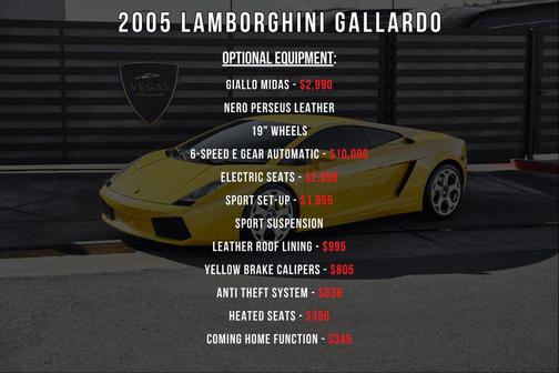 Giallo Midas Tri-Coat 2005 Lamborghini Gallardo Base