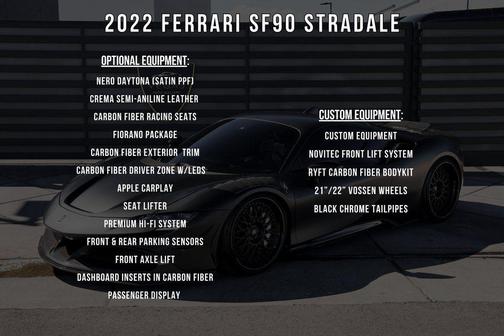 Nero Daytona (Satin PPF) 2022 Ferrari SF90 Stradale Base