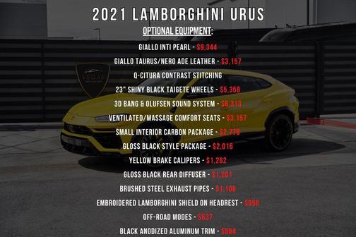 Giallo Inti Pearl 2021 Lamborghini Urus Pearl Capsule