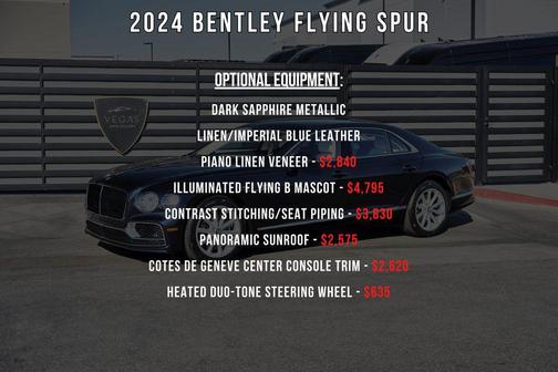 Dark Sapphire Metallic 2024 Bentley Flying Spur Mulliner V8