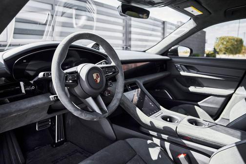 Basalt Black Metallic 2025 Porsche Taycan Turbo GT