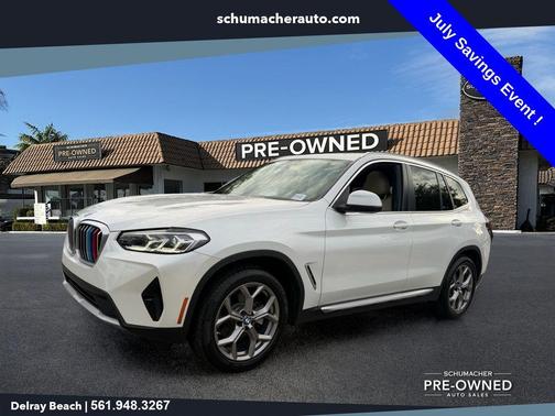 White Metallic 2022 BMW X3 xDrive30i