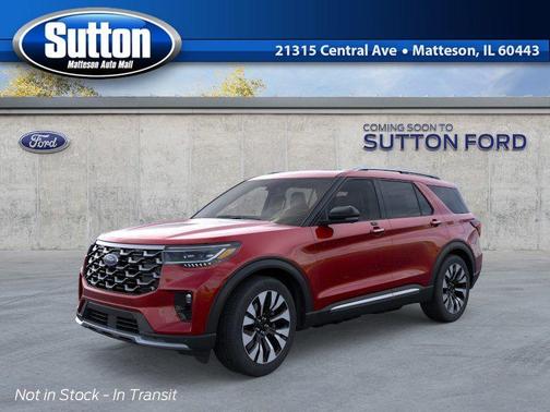 Red Metallic 2026 Ford Explorer Platinum