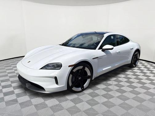White 2025 Porsche Taycan RWD