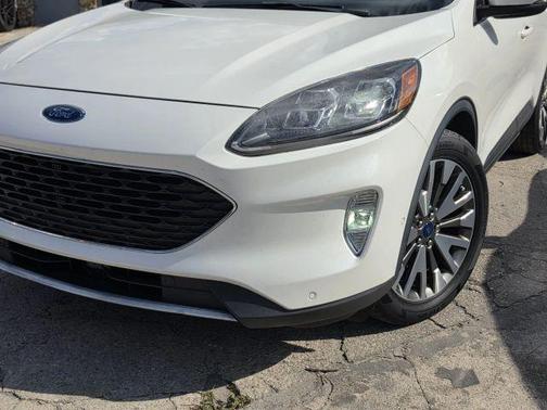 White 2020 Ford Escape Titanium Hybrid