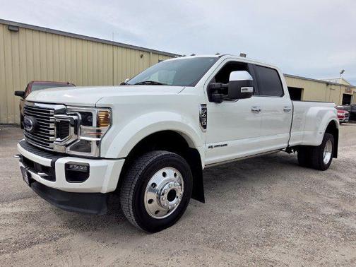 Star White Metallic Tri-Coat 2021 Ford F-450 Platinum