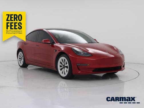 Red 2023 Tesla Model 3