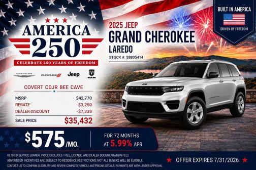 Diamond Black 2025 Jeep Grand Cherokee Laredo X