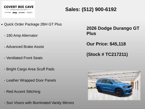 Blue 2026 Dodge Durango GT