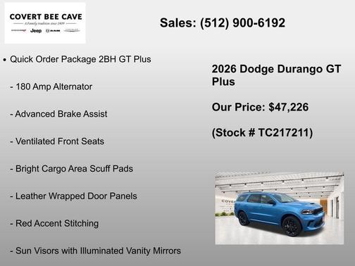 Blue 2026 Dodge Durango GT