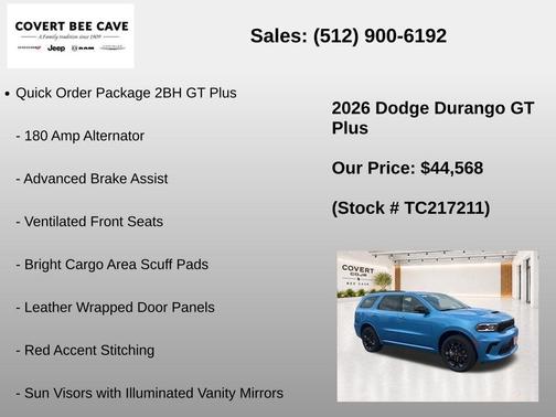 Blue 2026 Dodge Durango GT