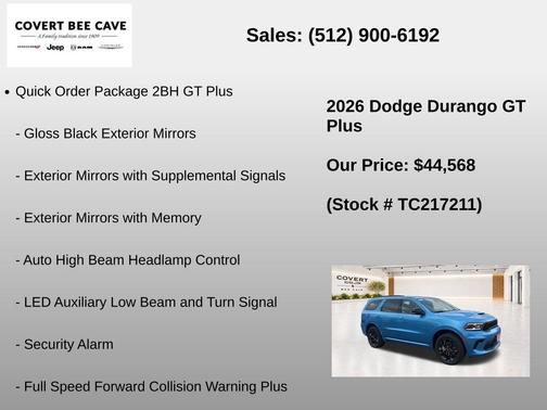 Blue 2026 Dodge Durango GT