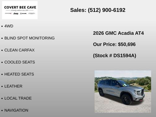 Sterling 2026 GMC Acadia AT4