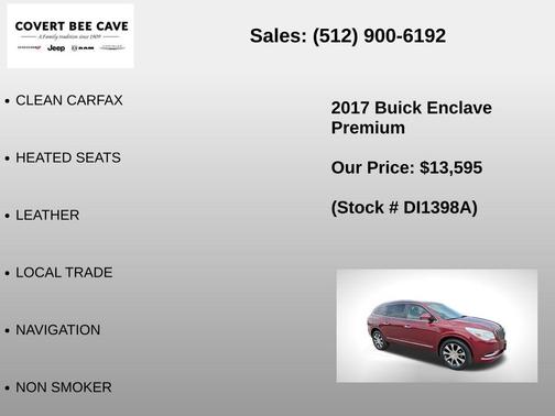 Crimson Red 2017 Buick Enclave Premium