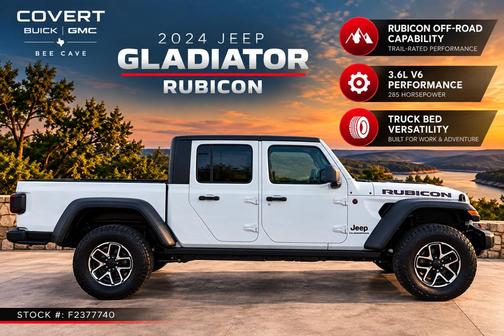 Bright White Clearcoat 2024 Jeep Gladiator Rubicon