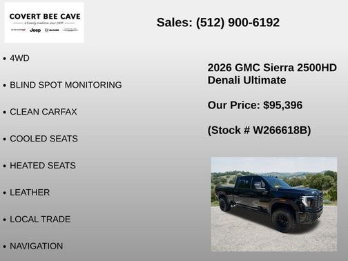 Onyx Black 2026 GMC Sierra 2500 Denali Ultimate
