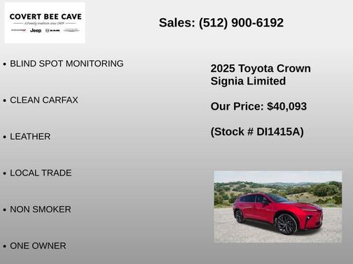 Red 2025 Toyota Crown Signia LIMITED