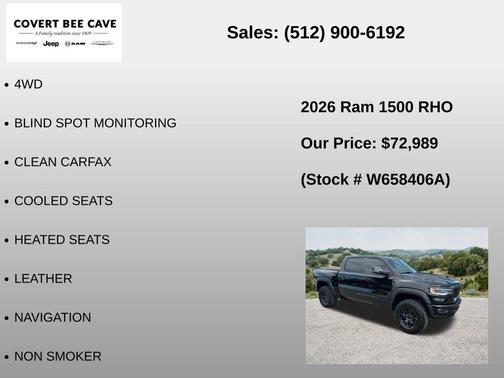 Diamond Black 2026 RAM 1500 RHO