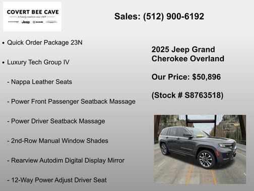 Metallic 2025 Jeep Grand Cherokee Overland