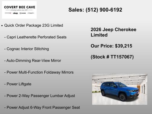 Blue Pearl 2026 Jeep Cherokee Limited