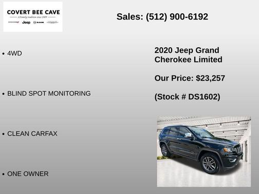 Diamond Black 2020 Jeep Grand Cherokee Limited