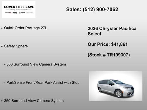 Silver Mist Clearcoat 2026 Chrysler Pacifica Select