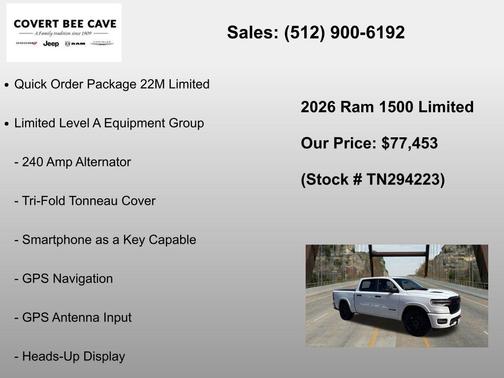 Bright White Clearcoat 2026 RAM 1500 Limited